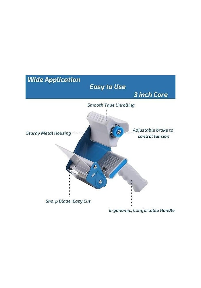 Duravel Packing Tape Dispenser Gun with 2 Inch Clear Tape - Lightweight Industrial Side Loading Dispenser - Image 3